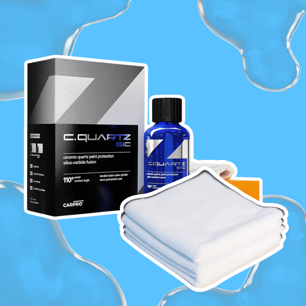 Coating Package (CarPro CQuartz SiC Ceramic Coating -30ml,CrystalClear Deluxe Waxing Towel)