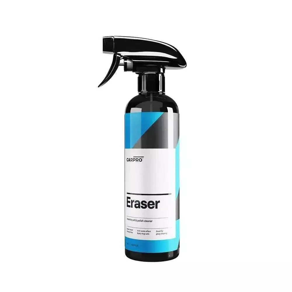 CarPro Eraser is your superior choice for perfect car preparation. This specialized prep spray lifts oils and impurities from paintwork, preparing your vehicle for wax, coating, or sealant application. Free from silicone additives, it's the preferred choice for Panel Beaters and Detailers. Enhance the shine and longevity of coatings with CarPro Eraser.